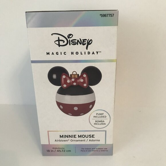 Disney Minnie Mouse Airblown Ornament Christmas New Set of 3 18" Pump Included - Picture 6 of 8